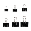 Black 12-piece box set long-tail clip, swallowtail clip wholesale, metal clip, binding ticket clip, iron clip, office stationery Item Picture